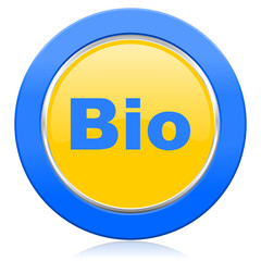 bio blue yellow icon