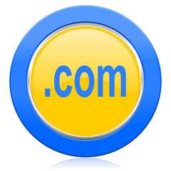 com blue yellow icon