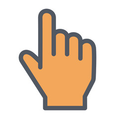 Hand Cursor Flat Icon