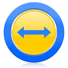 arrow blue yellow icon