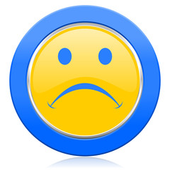 cry blue yellow icon