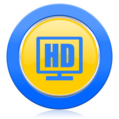 hd display blue yellow icon