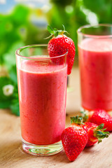 Strawberry shakes, outdoor