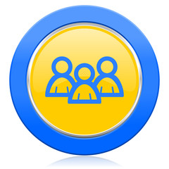 forum blue yellow icon