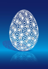 Easter egg with 3D pattern, vector