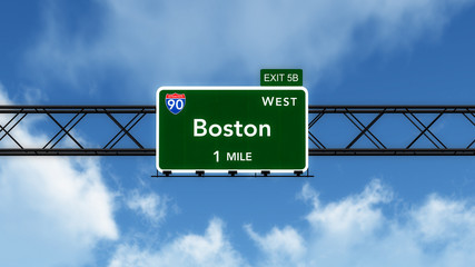 Boston USA Interstate Highway Sign