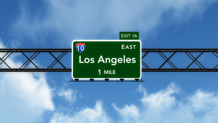 Los Angleles USA Interstate Highway Sign