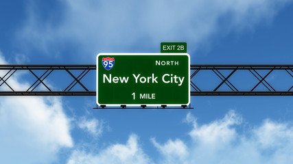 New York City USA Interstate Highway Sign