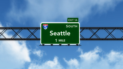 Seattle USA Interstate Highway Sign