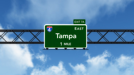 Tampa USA Interstate Highway Sign