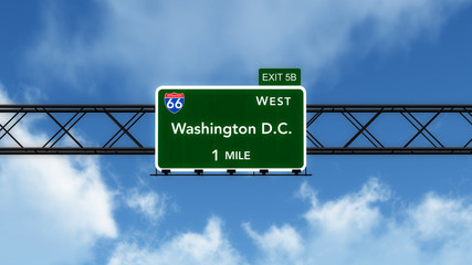 Washington DC USA Interstate Highway Sign