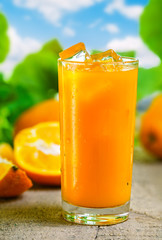 Orange juice, fresh cold drink