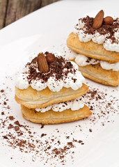 Sweet hearts puff pastry