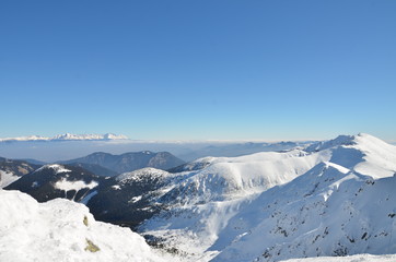 Fototapeta na wymiar Winter Tatra Mountains in Slovakia