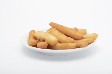 Rabas de calamar enharinadas
