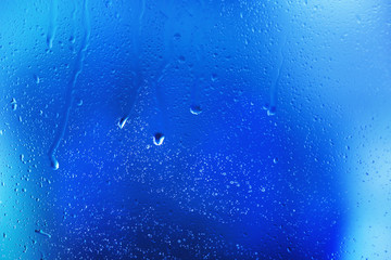 Glass with natural water drops