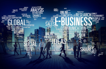 E-Business Global Business Commerce Online World Concept