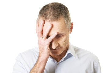 Depressed mature man