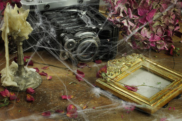 Assorted vintage items in the attic or in  basement