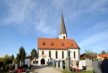 Obraz premium Upper Bavaria Germany: Parish Church of St George in Otterfing
