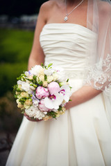 close up of wedding bouquet