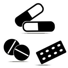 drugs in black style