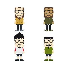 little sprite hipster cartoon guy