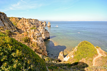 Algarve Portugal: Coastline at Ponta da Piedade near Lagos