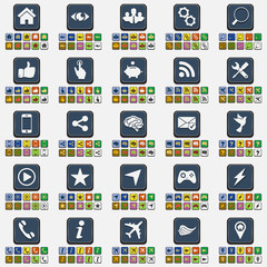 Set of web icons for business and communication