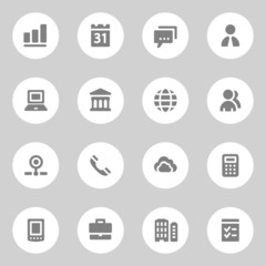 Business web icons set