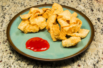 Fried Wontons Sweet and Sour 4