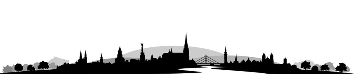 Fototapeta premium Skyline Linz