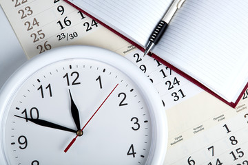 Business Stil Life With Clockface