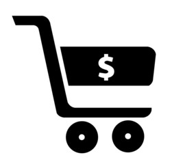 Dollar dans un caddie