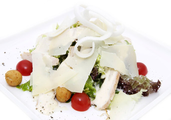 salad with meat and cheese