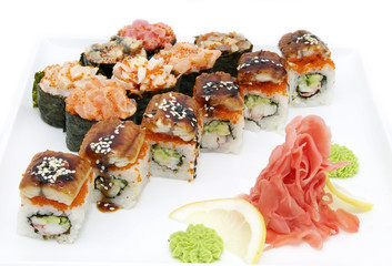 delicious seafood sushi at a Japanese restaurant