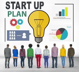 Start Up Launch Business Ideas Plan Creativity Concept