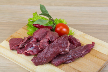 Raw venison