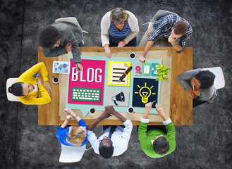 Blog Weblog Media Online Messaging Notes Concept