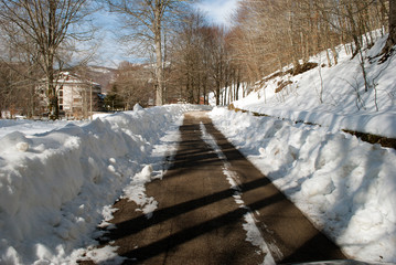 snowy road