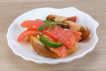 Tapas with salmon