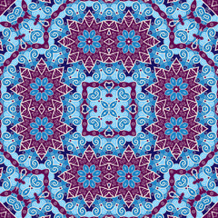 Endless ethnic ornament. Template for menu, greeting card