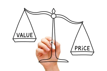 Fotobehang Price Value Scale Concept © Ivelin Radkov