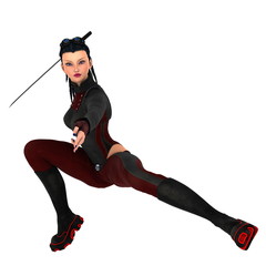 Obraz premium 女性剣士