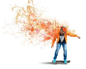 Orange skater © alphaspirit