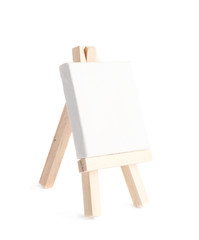Tiny toy easel isolated