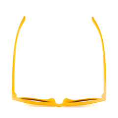 Yellow sun glasses isolated