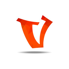 alphabet low polygon