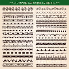 Ornamental border frame patterns vector