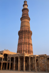 Courtyard of Quwwat-Ul-Islam mosque, Qutub Minar, Delhi, India